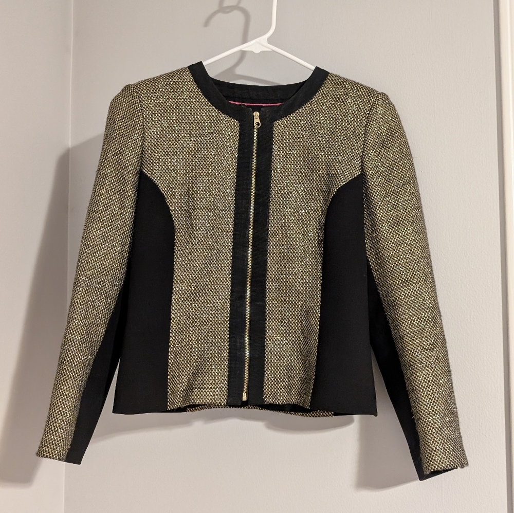 Ted Baker Nottie Jacket - Size 1 - Gold and black